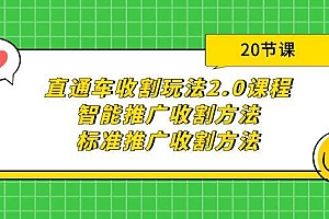 直通车收割玩法2.0课程:智能推广收割方法+标准推广收割方法(20节课)